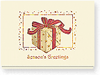 676CX - Gift Box Starburst Seasons Greeting Card