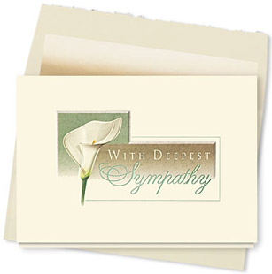 Design #087AY Lily Sympathy Card