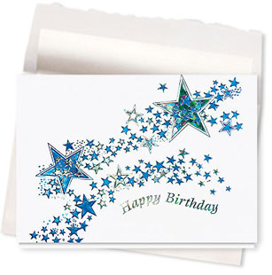 Design #435AE Starlight Birthday Card