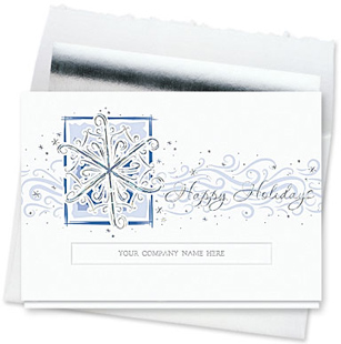 Design #156CS - Snowflurry Greetings Die-Cut Holiday Card