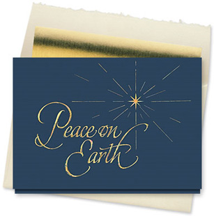 Design #829CX - Star of Peace Holiday Card