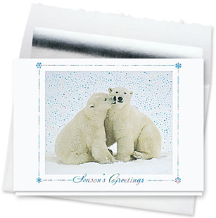 Design #123CS - Polar Bear Greetings<br />Christmas Card