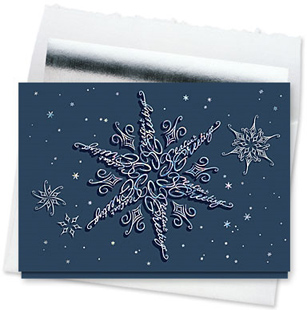 Design #825CS - Season's Greetings Snowflake Card