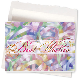 Design #590AR - Rainbow Ribbons Birthday Card