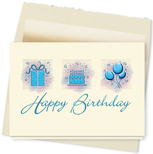 Design #667AT - Birthday Reflections Greeting Card