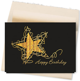 Design #808AY - Birthday Star Celebration Greeting Card