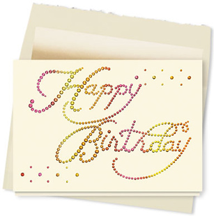 Design #335AY - Bedazzling Happy Birthday Card