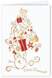 Design #730CW - Snowman Surprise Christmas Card