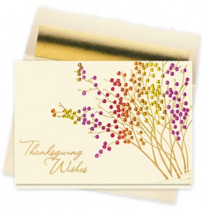 Design 739CX - Thanksgiving Berry Garden Holiday Card