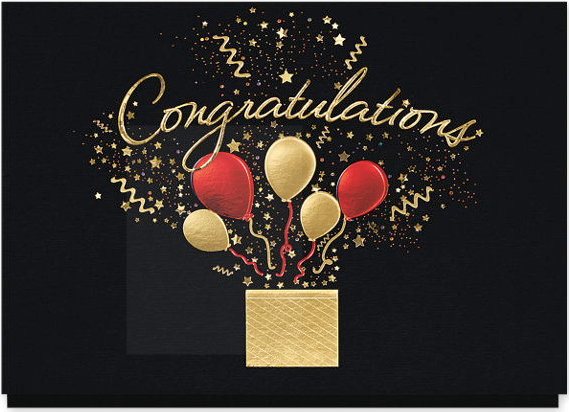 Bursting Congratulations Wishes Card