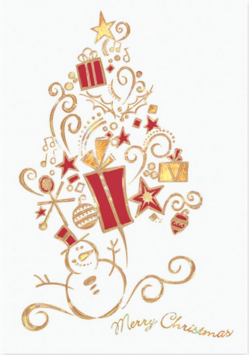 Snowman Surprise Christmas Card