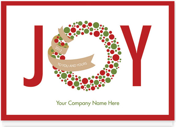 Joyous Wreath Holiday Card