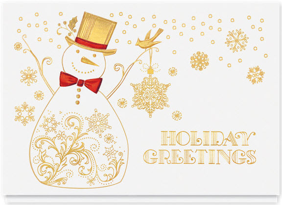 Snowman Holiday Greetings Card