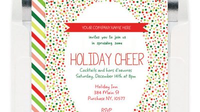Holiday Cheer Corporate Party Invitation