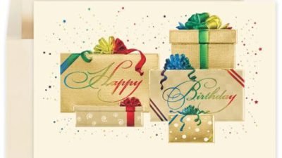 Sophisticated Presents Birthday Card