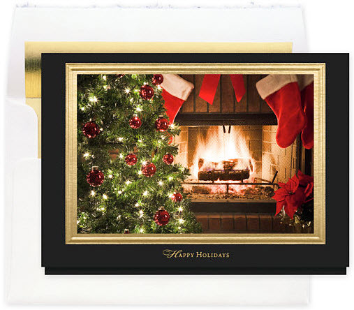 Holiday Hearth Card