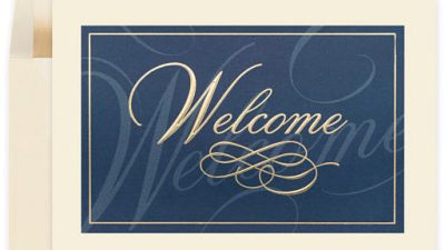 Classically Elegant Welcome Card