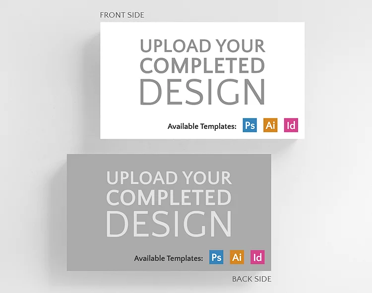 Upload your own custom business card design template example